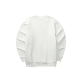 Diamond Series Letter Printed Crew Sweater “White Black”
