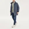 Diamond Series Woven Long Down Jacket “Teal”