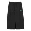 Drawstring Breathable Knitted Skirt “Black”