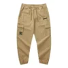 Drawstring Workwear Casual Pants “Tan”