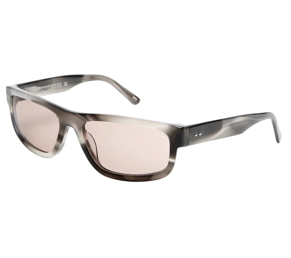 Elevated Rectangle Shiny Horn Sunglasses Elevated Rectangle Shiny Horn Sunglasses