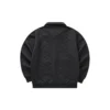 Full Print Embossed Zip-up Collar Jacket “Black White”