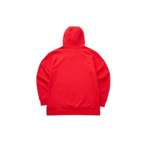 Fun Cartoon Printed Fleece-Lined Hoodide “Red Grey Navy”