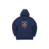 Fun Cartoon Printed Fleece-Lined Hoodide “Red Grey Navy”