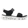 Go Glide-Step Flex Sandal “Black White”