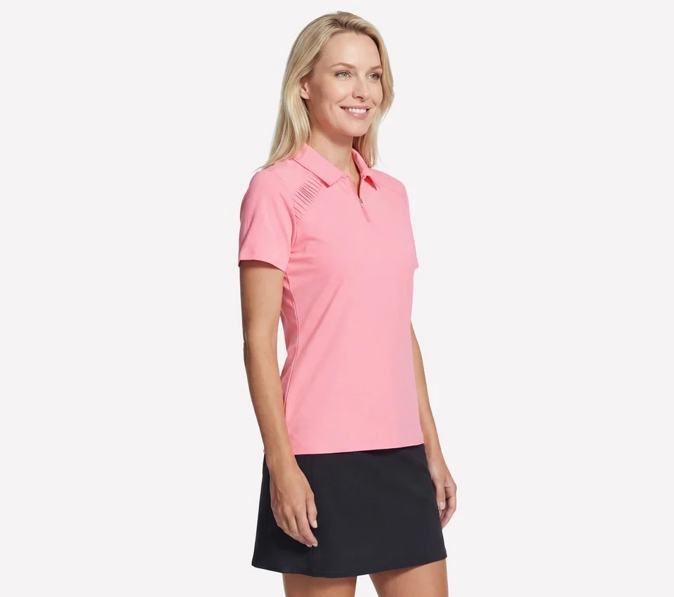 GO GOLF Short Sleeve Birdie Zip Front Polo GO GOLF Short Sleeve Birdie Zip Front Polo