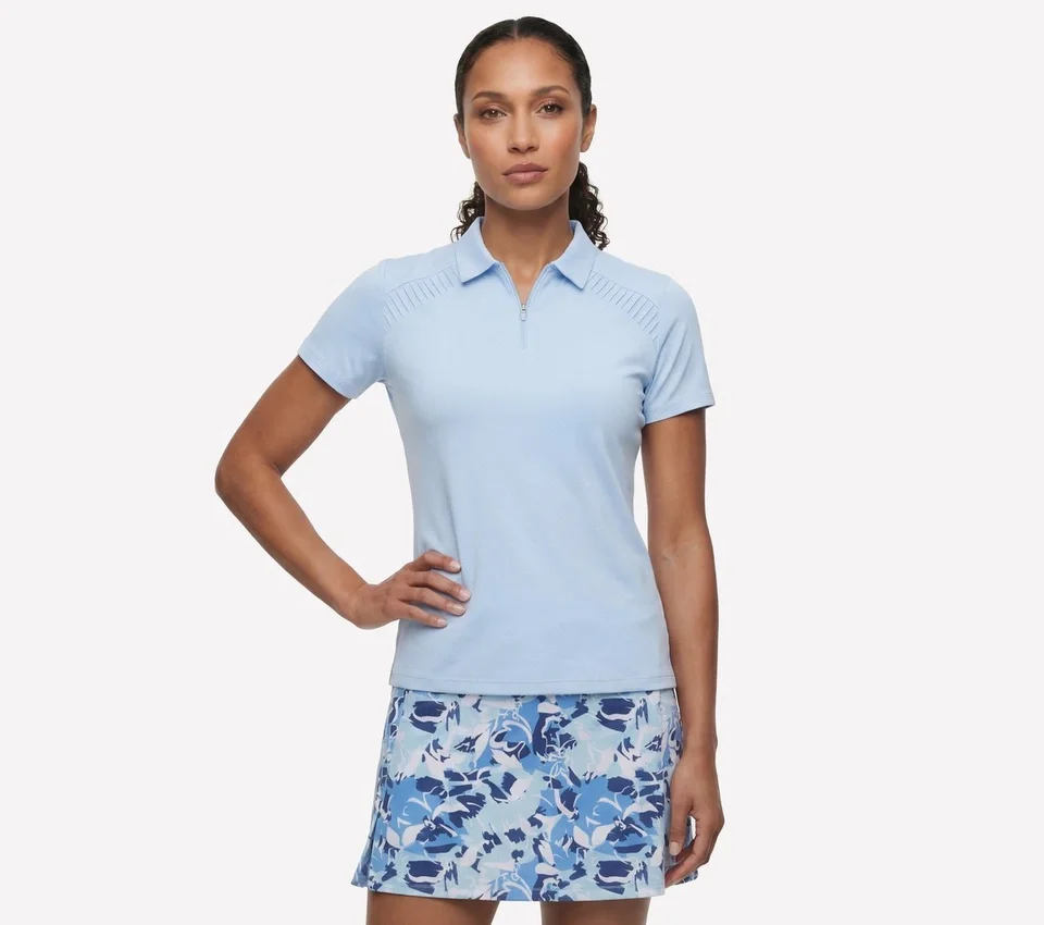 GO GOLF Short Sleeve Birdie Zip Front Polo GO GOLF Short Sleeve Birdie Zip Front Polo
