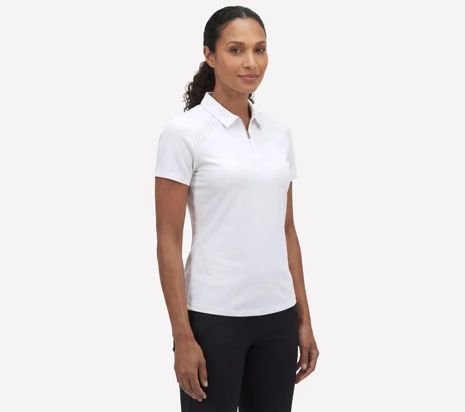 GO GOLF Short Sleeve Birdie Zip Front Polo GO GOLF Short Sleeve Birdie Zip Front Polo