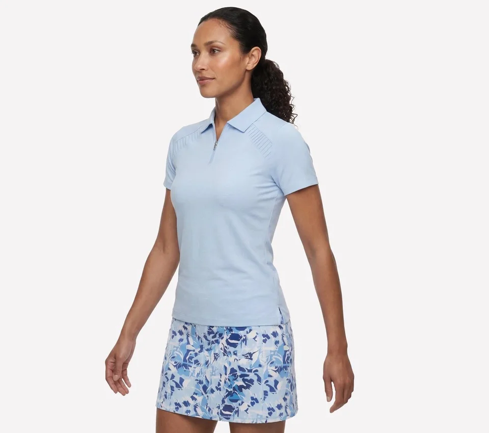 GO GOLF Short Sleeve Birdie Zip Front Polo GO GOLF Short Sleeve Birdie Zip Front Polo