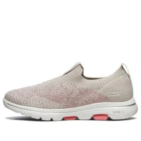Go Walk 5 Running Shoes Brown/Pink/White