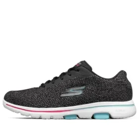 Go Walk 5 Sports Shoes Black/White/Green
