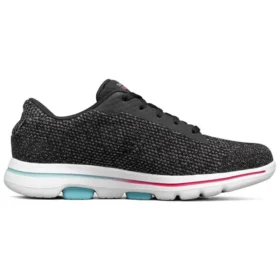 Go Walk 5 Sports Shoes Black/White/Green