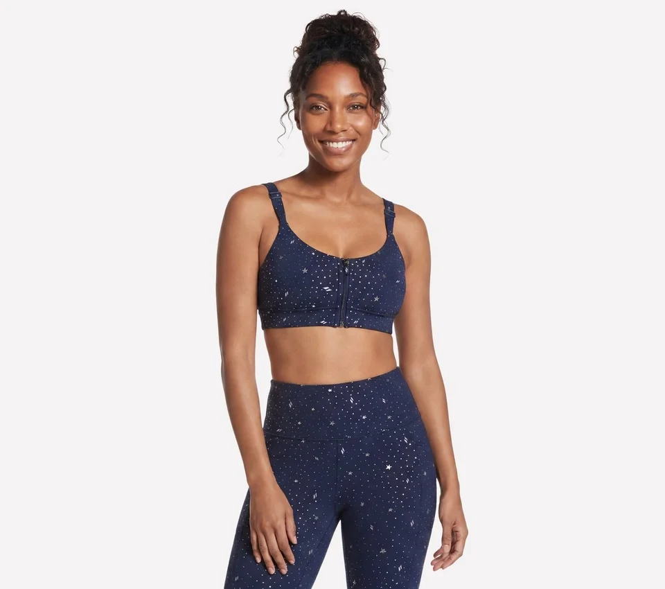 GO WALK Evolution Printed Zip Front Bra GO WALK Evolution Printed Zip Front Bra