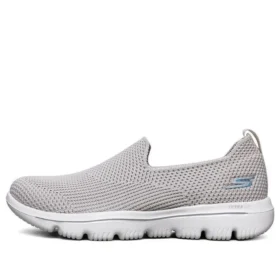 Go Walk Evolution Ultra Slip-On Shoes Gray/Chestnut