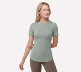 GO WALK Luxe Rib Tunic Tee