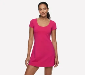 GO WALK Scoop Short Sleeve Dress