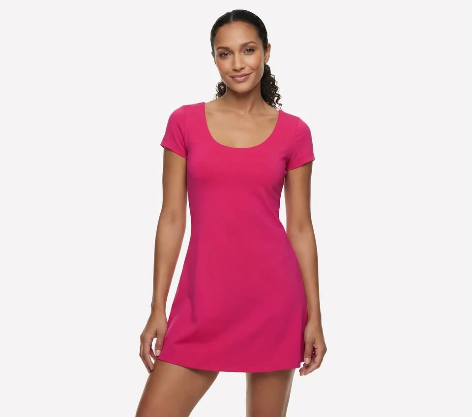 GO WALK Scoop Short Sleeve Dress GO WALK Scoop Short Sleeve Dress