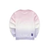 Gradient Letter Crew Sweatshirt “Purple Pink White”