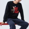 Graphic Crew Sweater “Black White Red”
