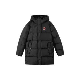 Graphic Hooded Down Jacket “Red Black”