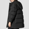 Graphic Hooded Down Jacket “Red Black”