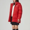 Graphic Long Down Jacket “Red”