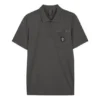 Graphic Polo Shirt “Grey White”