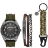 Gunmetal Nylon Cord Watch Set