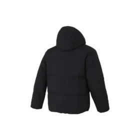 Hooded Down Jacket “Black White Red”