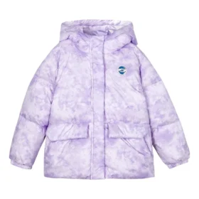Hooded Down Jacket “Purple White”
