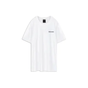 Knit Printing Short Sleeve Couple Style White