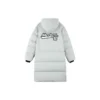 Letter Graphic Long Down Jacket “White”