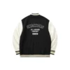 Letter Printed Baseball Jacket “Tan White Black”