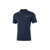 Letter Printed Casual Short-Sleeve Polo Shirt “Navy”