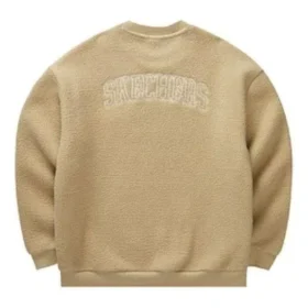 Letter Printed Crew Sweater “Tan”