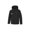 Letter Printed Hooded Down Jacket “Silver Black”
