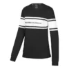 Letter Printed Long Sleeve Sweater “Black White”