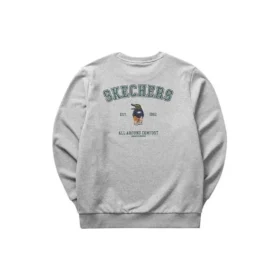 Letter Printed Long Sleeve T-Shirt “Grey”