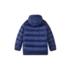 Letter Printed Mid Down Jacket “Black Blue”