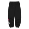 Letter Printed Mid-Waist Loose Knit Sports Pants “Black White”