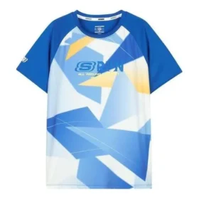 Letter Printed Run T-Shirt “Blue White”