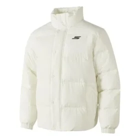 Letter Printed Waterproof Down Jacket “White”
