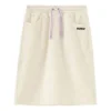Lifestyle Series Drawstring Loose Knitted Casual Skirt “White”