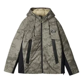 Lifestyle Series Warm Water-Repellent Hooded Down Jacket “Olive Green Black”