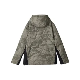Lifestyle Series Warm Water-Repellent Hooded Down Jacket “Olive Green Black”