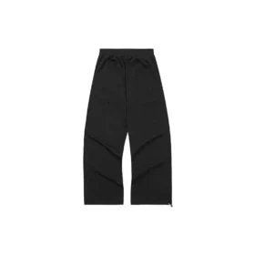 Logo Letter High-waisted Casual Pants “Black”