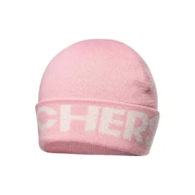 Logo Printed Beanie “Pink White”