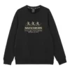 Logo Printed Crew Sweater “Black Grey White Purple”