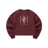 Logo Printed Crew Sweater “Burgundy White”
