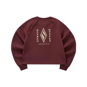 Logo Printed Crew Sweater “Burgundy White” Logo Printed Crew Sweater “Burgundy White”
